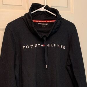 Tommy Hilfiger Black Pullover with Red and White Logo